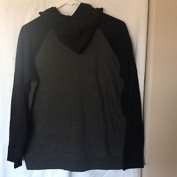 Women’s Harbeth gray and black hooded sweatshirt with zippered front close - Picture 2 of 6